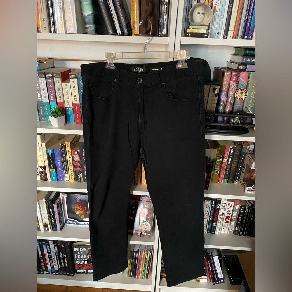 Men’s Black Jeans Slim Straight